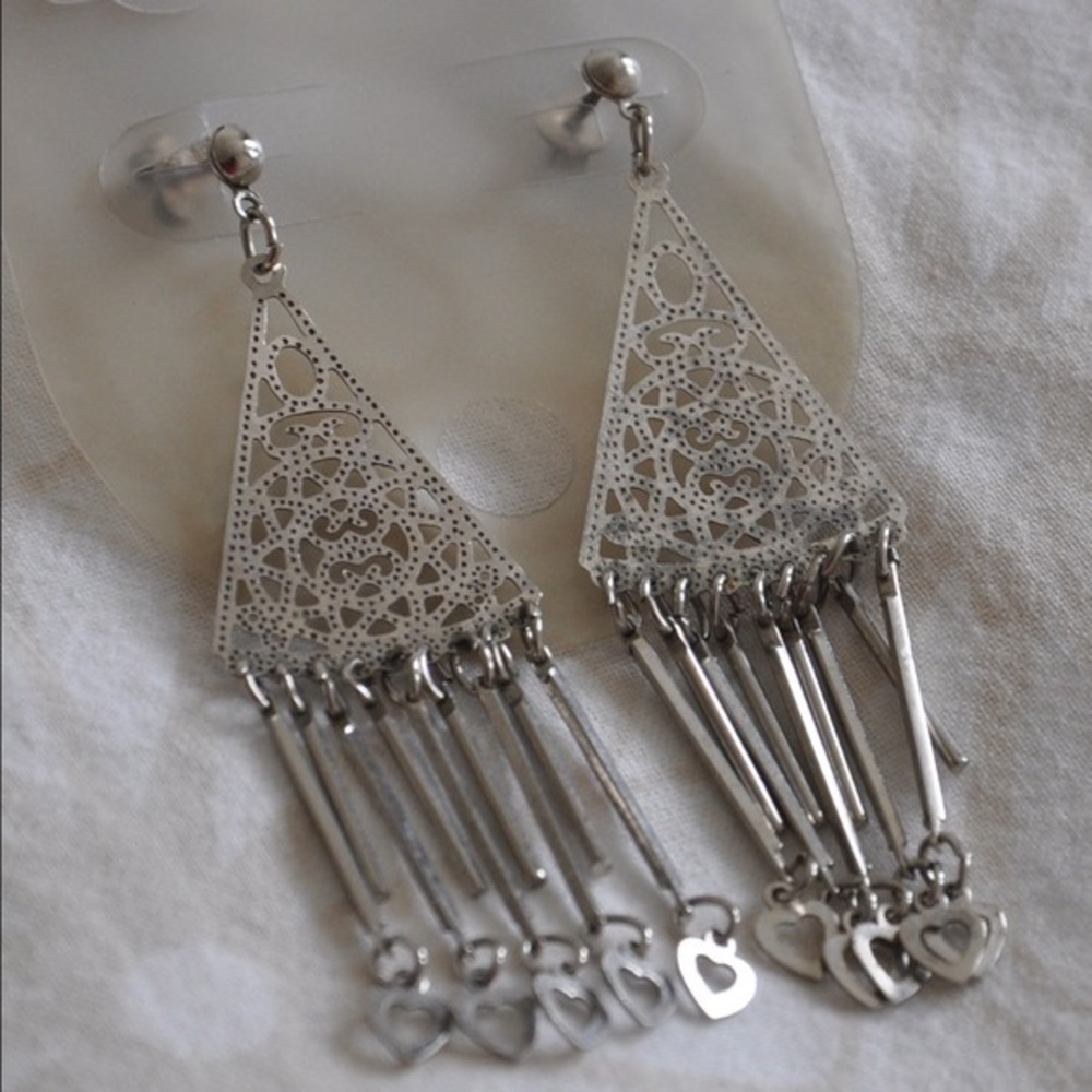 cute silver earrings - Picture 2 of 3